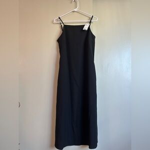 New Uniqlo Women Drape Camisole Black Dress